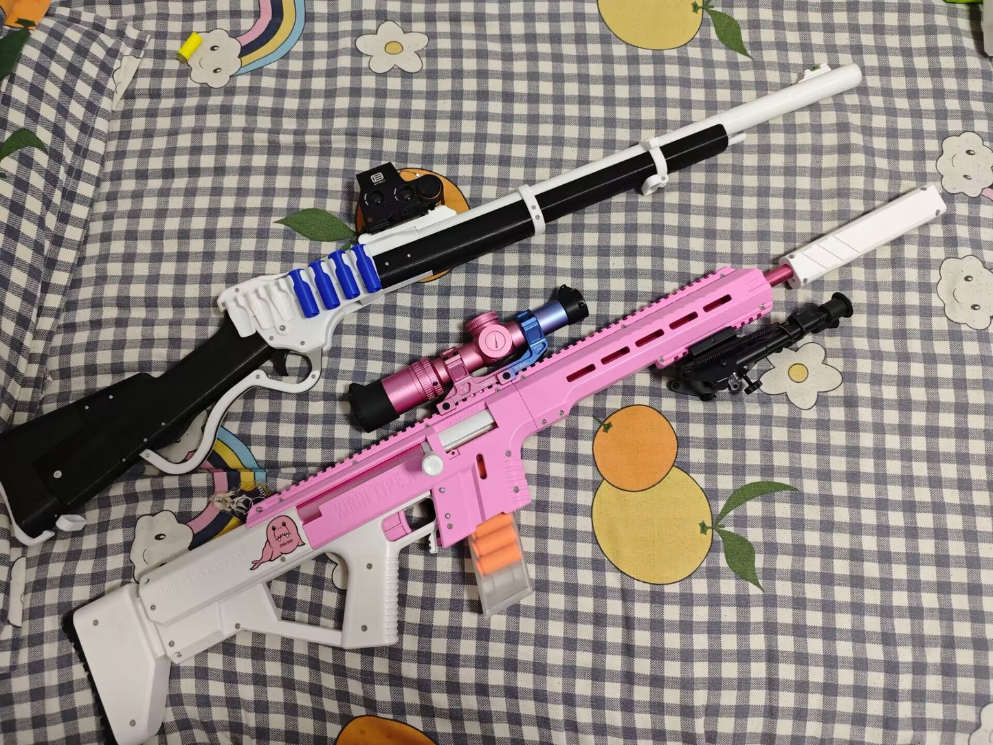 The Brontusk Martini--lever action shell ejecting nerf rifle