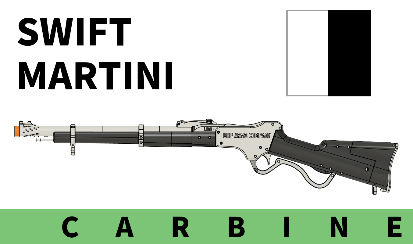 The Brontusk Martini--lever action shell ejecting nerf rifle