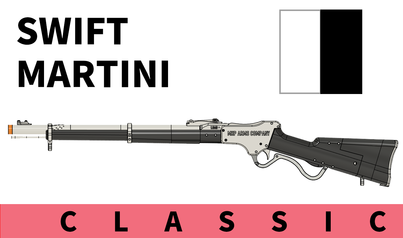 The Brontusk Martini--lever action shell ejecting nerf rifle