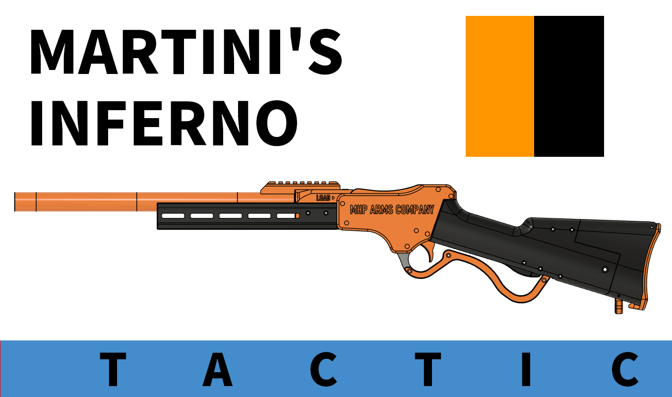 The Brontusk Martini--lever action shell ejecting nerf rifle