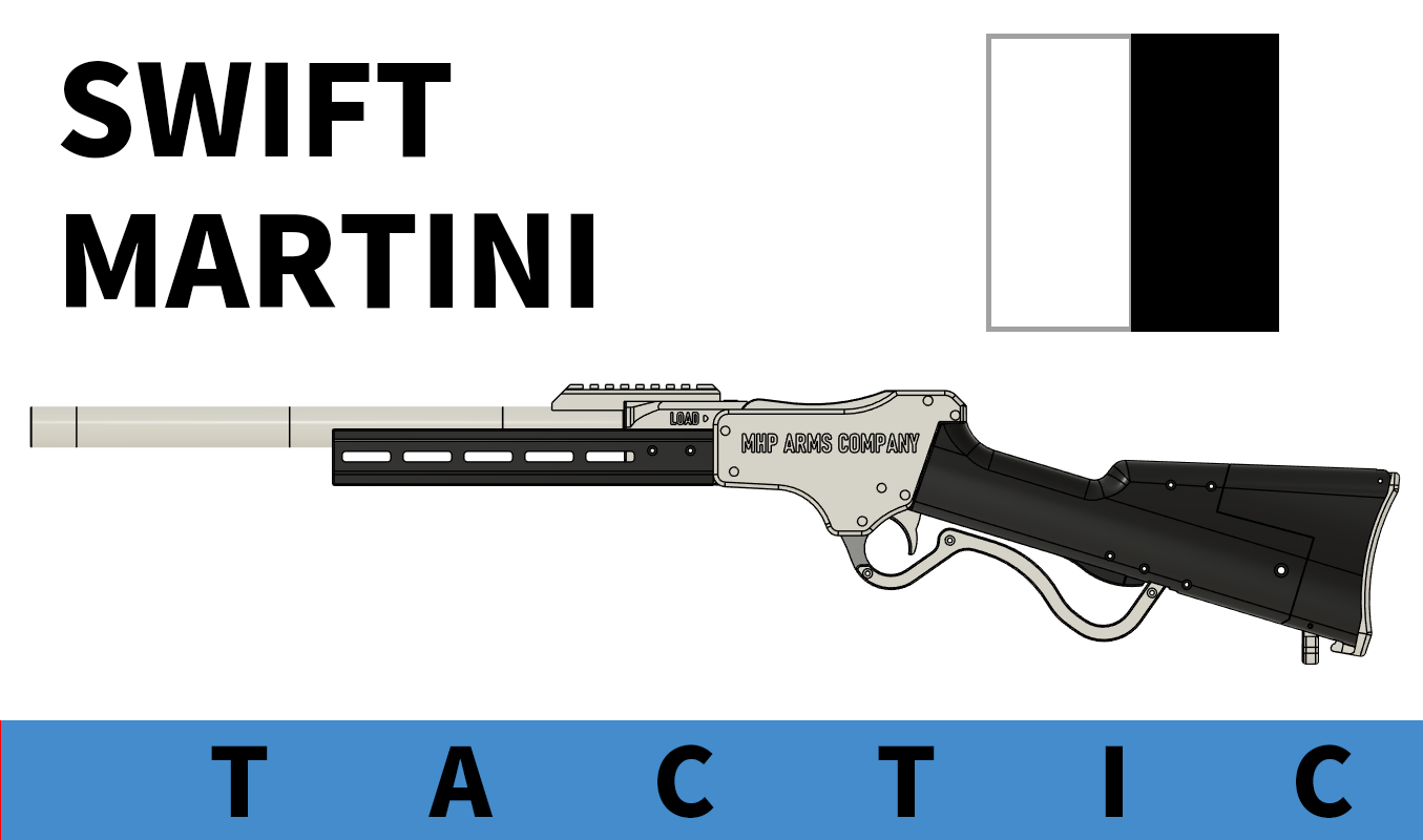The Brontusk Martini--lever action shell ejecting nerf rifle